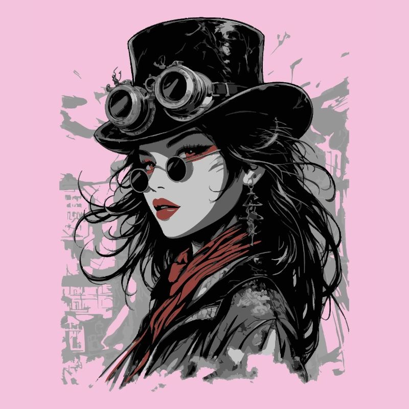 Steampunk Diva mit Goggles