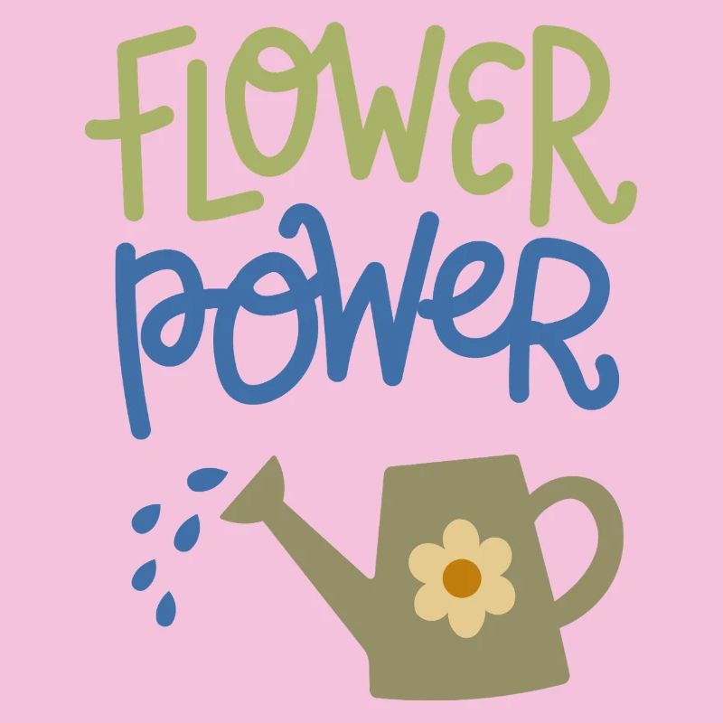 Conception d’arrosoirs de jardinage mignons Flower Power