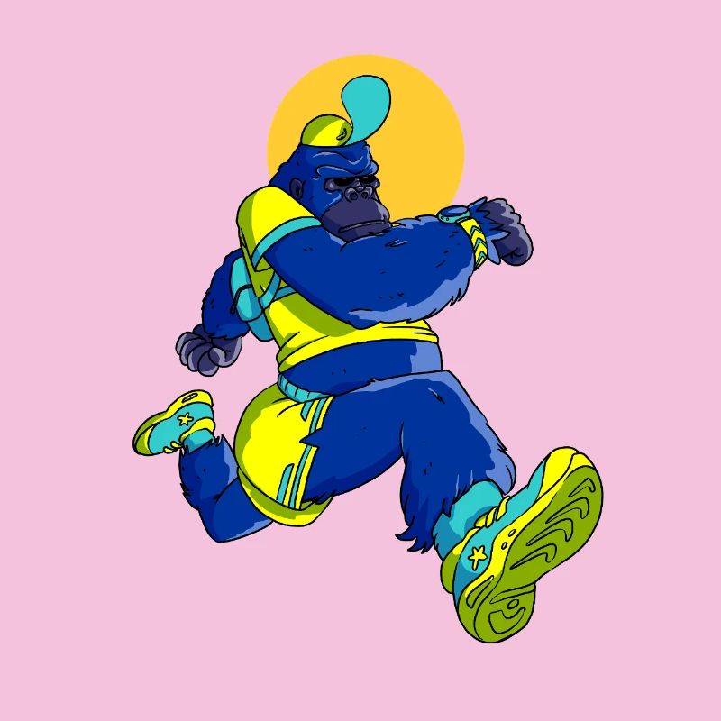 Gorille bleu runner