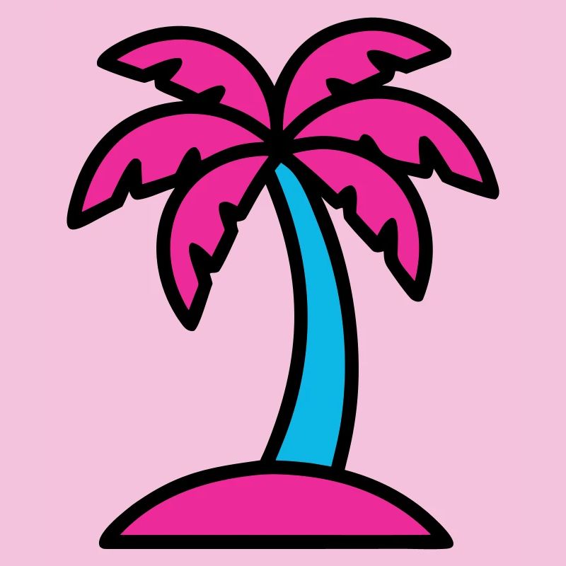 Neon Palm Tree 90s Vaporwave