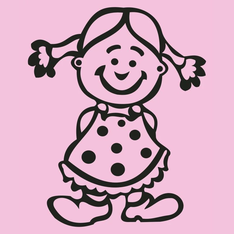 Fille joyeuse avec une robe à pois