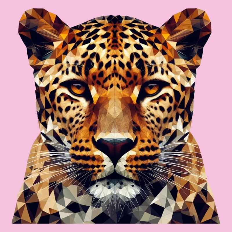 Léopard de style polygonal