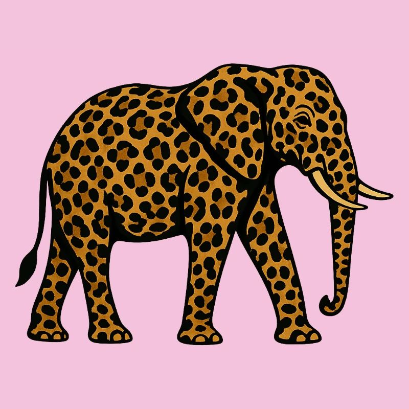 Leopard Elefant Muster