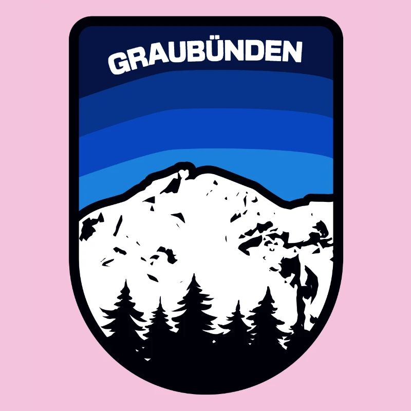Graubünden Berglandschaft Emblem