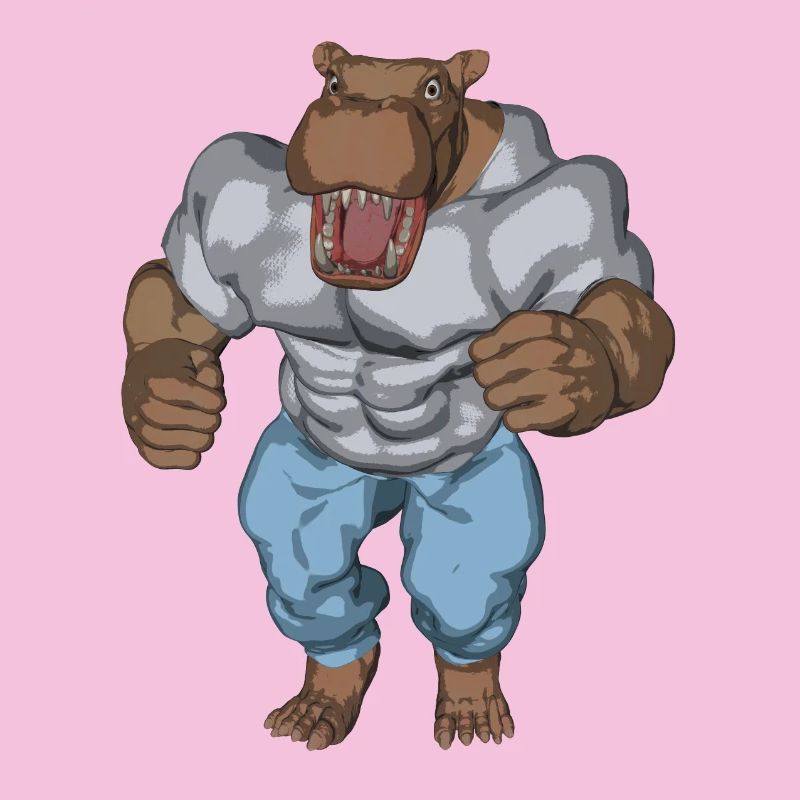 Ein anthropomophisches Nilpferd