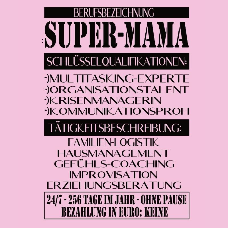 Super Mama – Description du poste avec humour