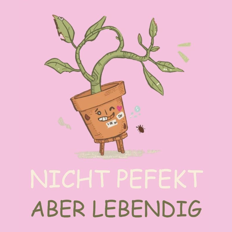 Lebendige Topfpflanze mit Witz