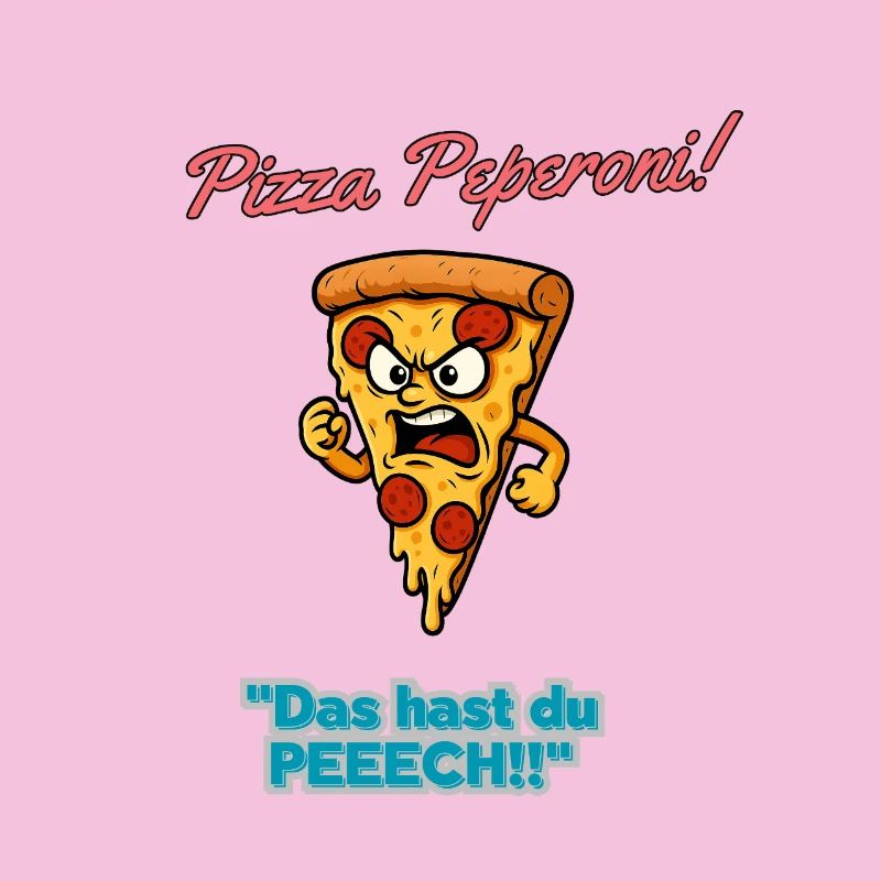 Pizza Peperoni Wütende Slice
