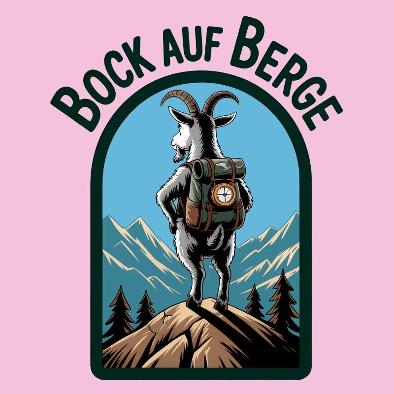 Mountain goat with backpack