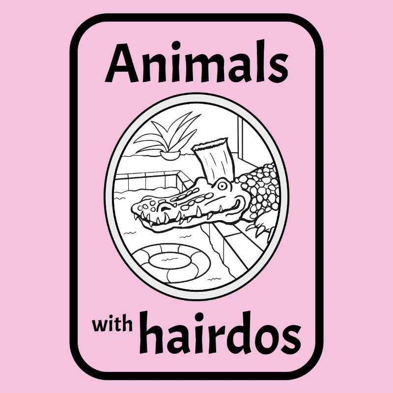 Crocodile avec coiffure