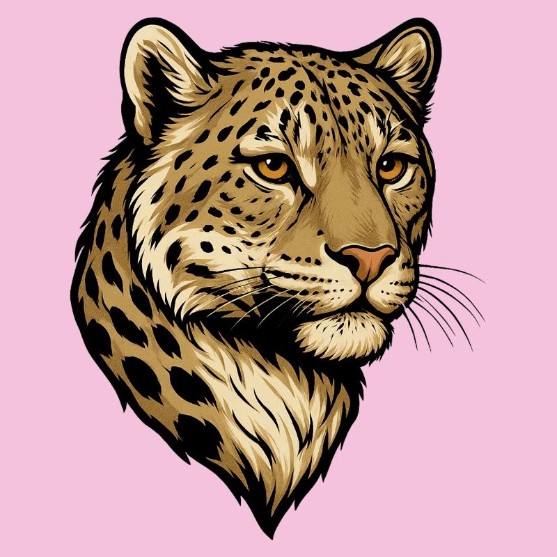 Illustration de tête de léopard