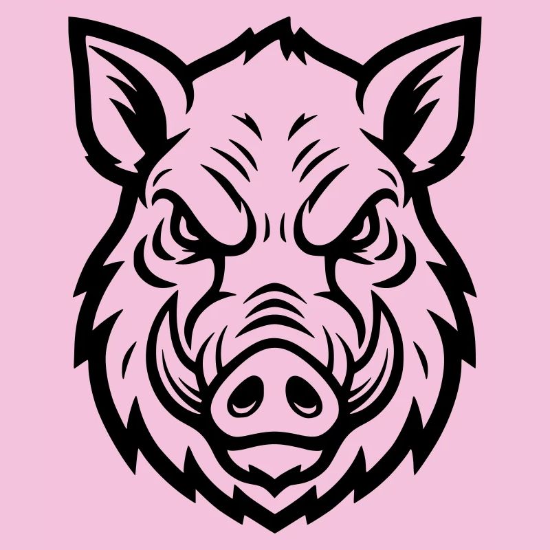 Wild Boar Head Boar Aggressive Vector