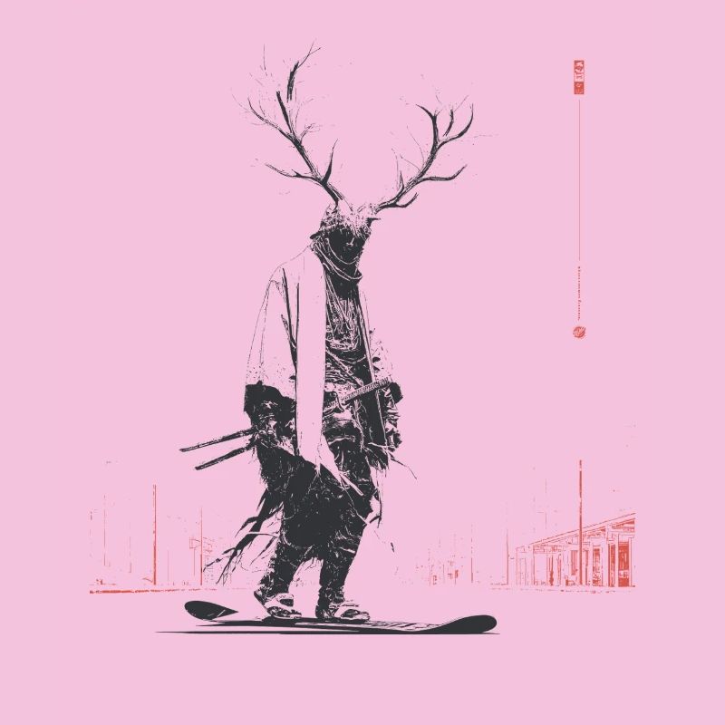 Waldgeist mit Geweihbaum
