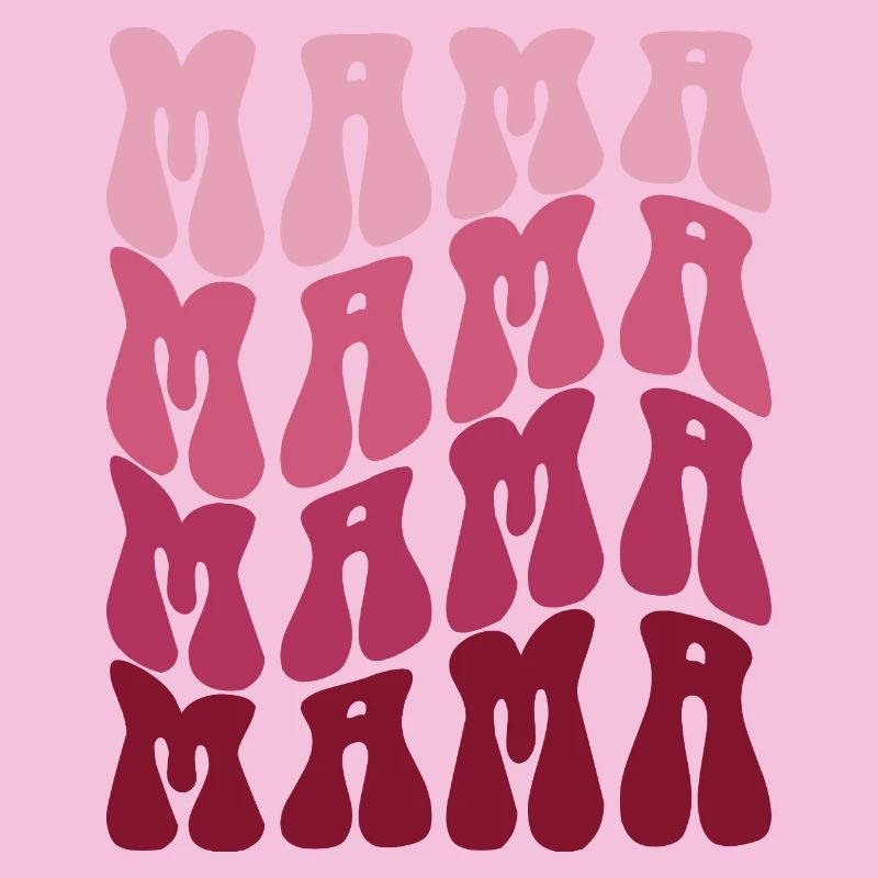 Mom Pattern in Pink Gradient