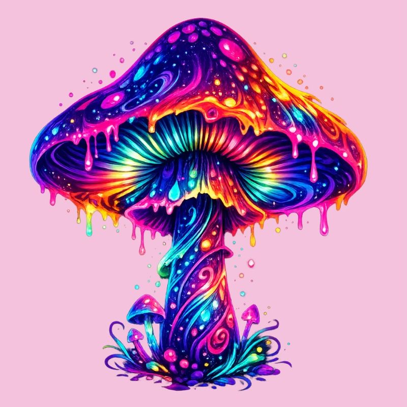 Psychedelic Rainbow Mushroom