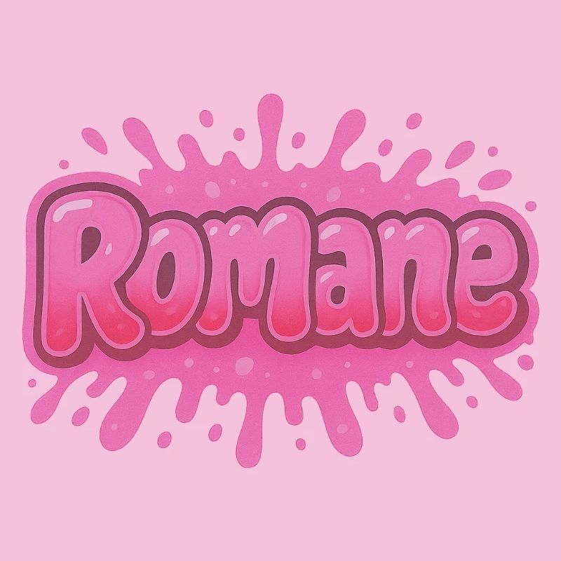 Graffiti  Romane Prénom cadeau idéal imprimable su
