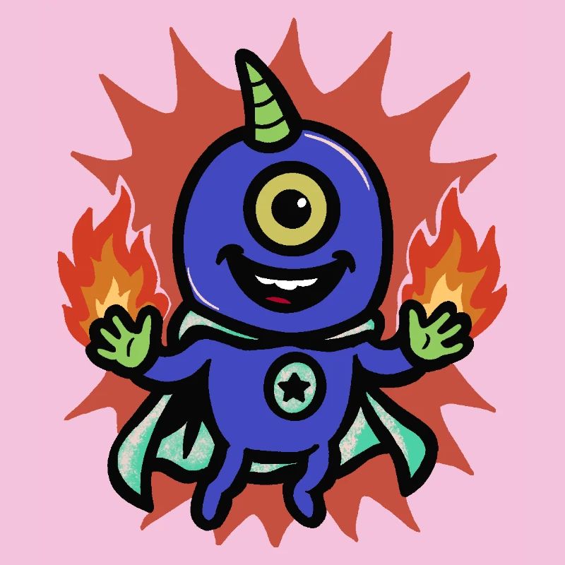 Feuerheld Einäugiger Alien