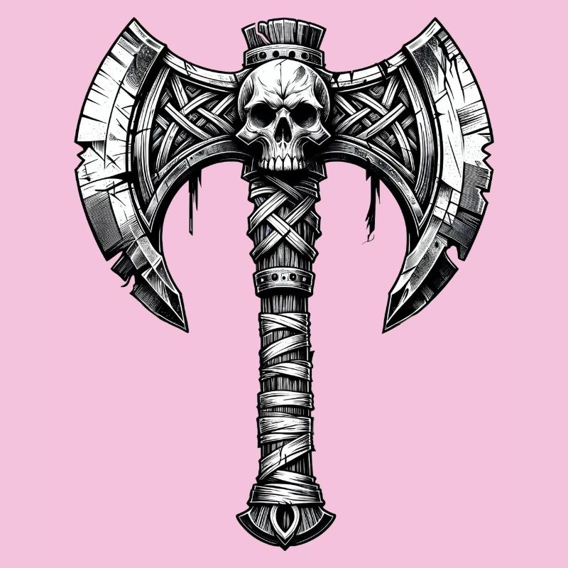 Axe throwing axe skull design