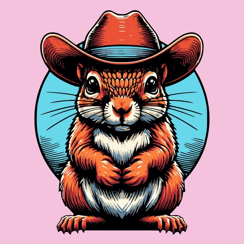 Eichhörnchen mit Cowboyhut