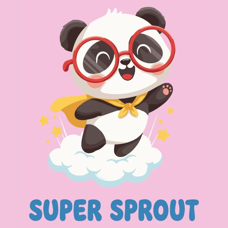 Süßer Super Sprout Panda mit Kappe