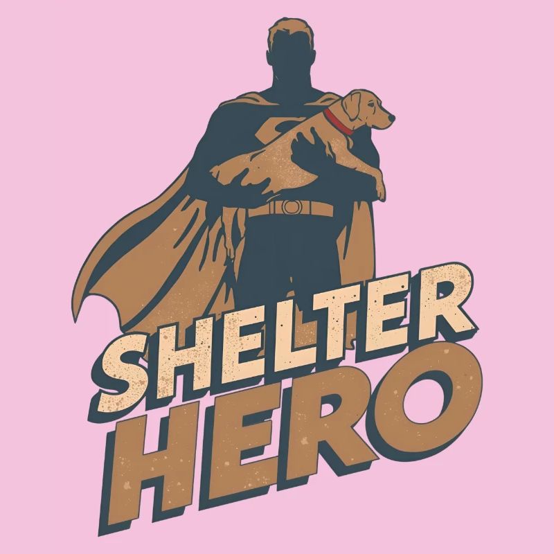Shelter Hero Superheld Hund Comic Design