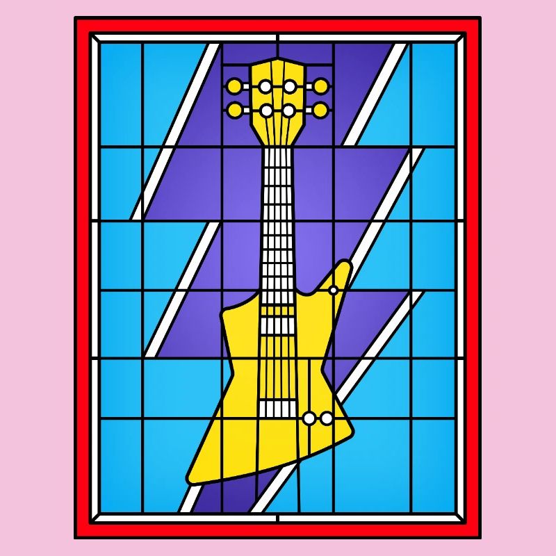 Buntglas-E-Gitarre