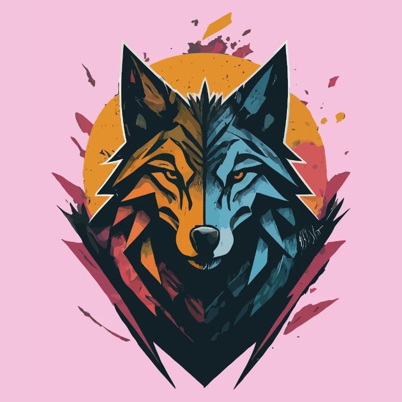 Wolf Doppelseitiger Sonnenmond