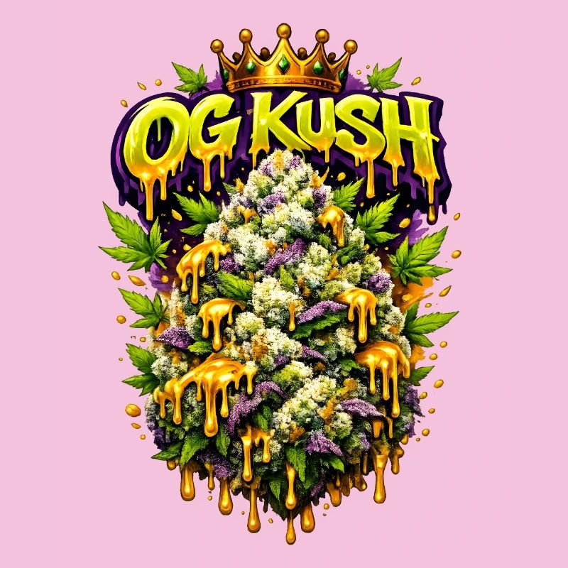 Gravure originale de Graffiti Kush Bud Art