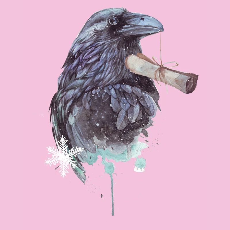 Briefrabe Hexenvogel Mystisches Design