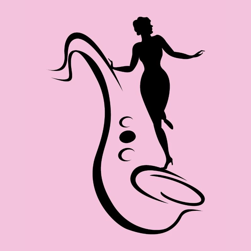 Frau und Saxophon