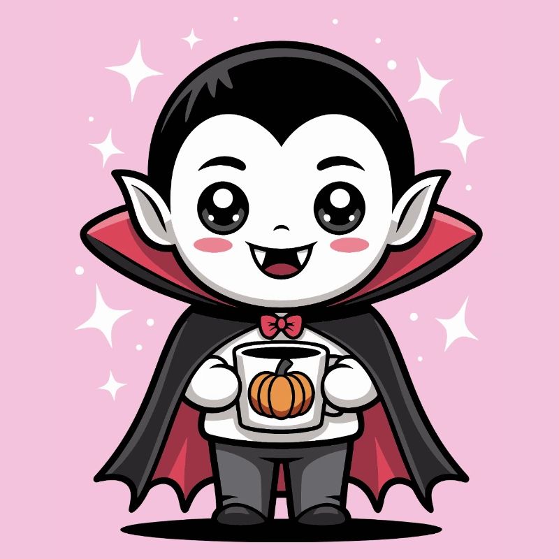 Pumpkin Vampire Halloween Design