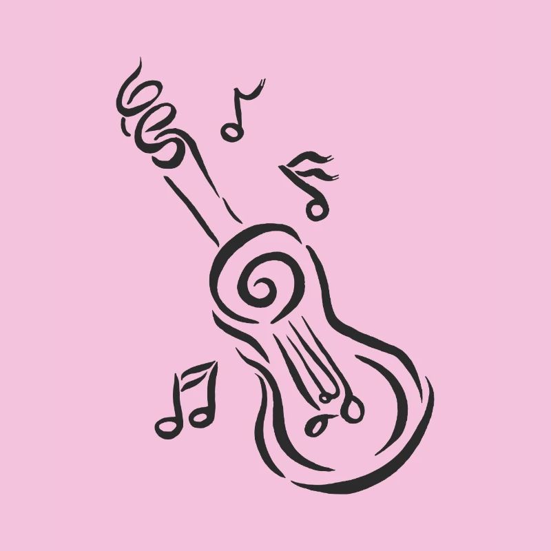Guitare spirale avec notes