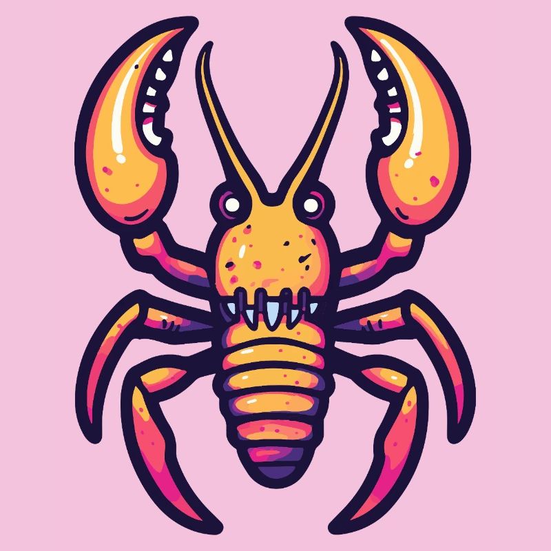 Lobster Crab Halloween Comic Funny