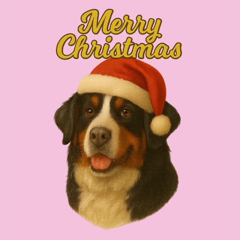 Pull de Noël joyeux chien de montagne bernois