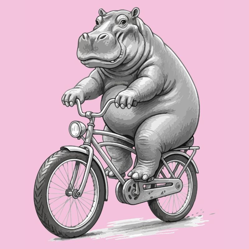 Hippo on a Bicycle