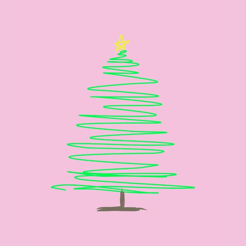 Green Doodle Christmas Tree