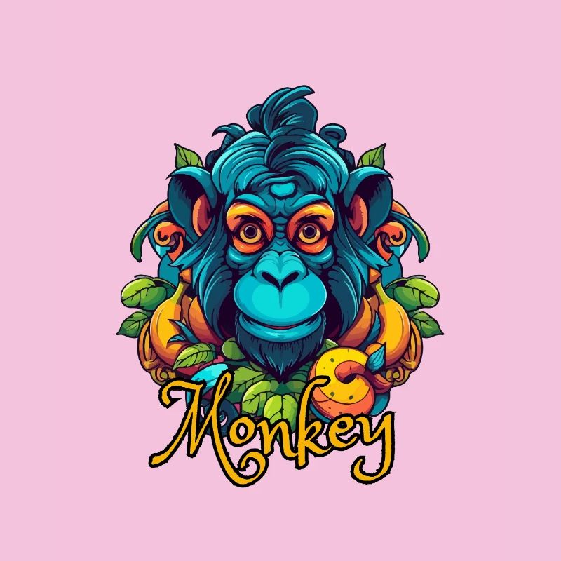Neon-Tropenaffe Kopf
