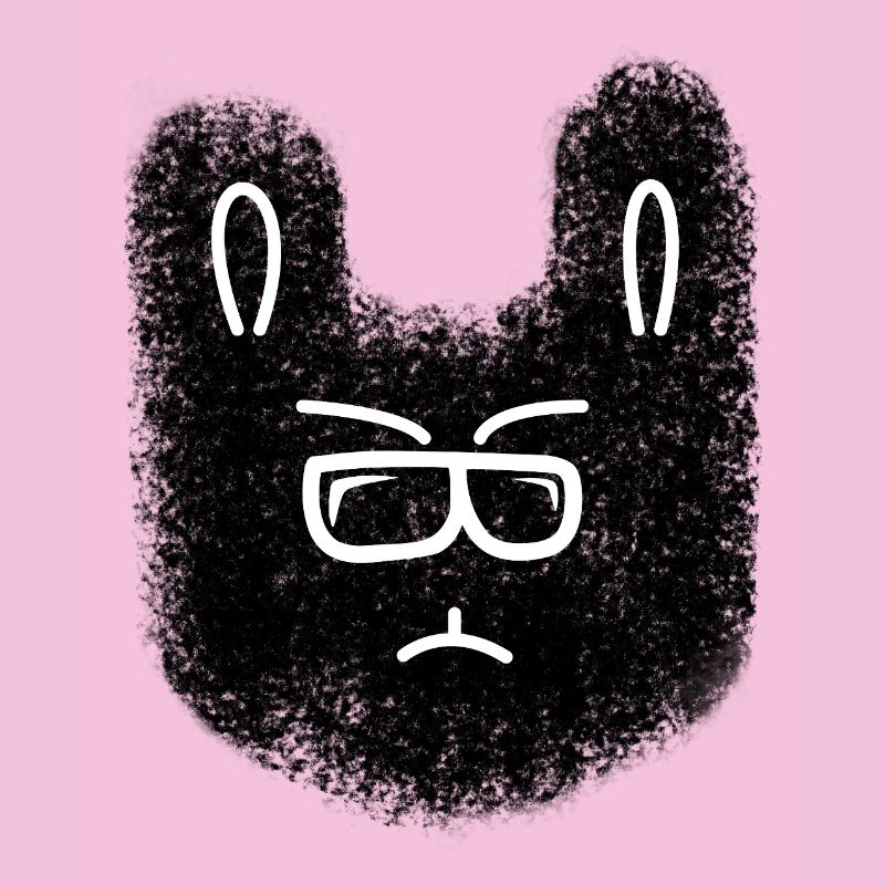 Nerd bunny with glasses