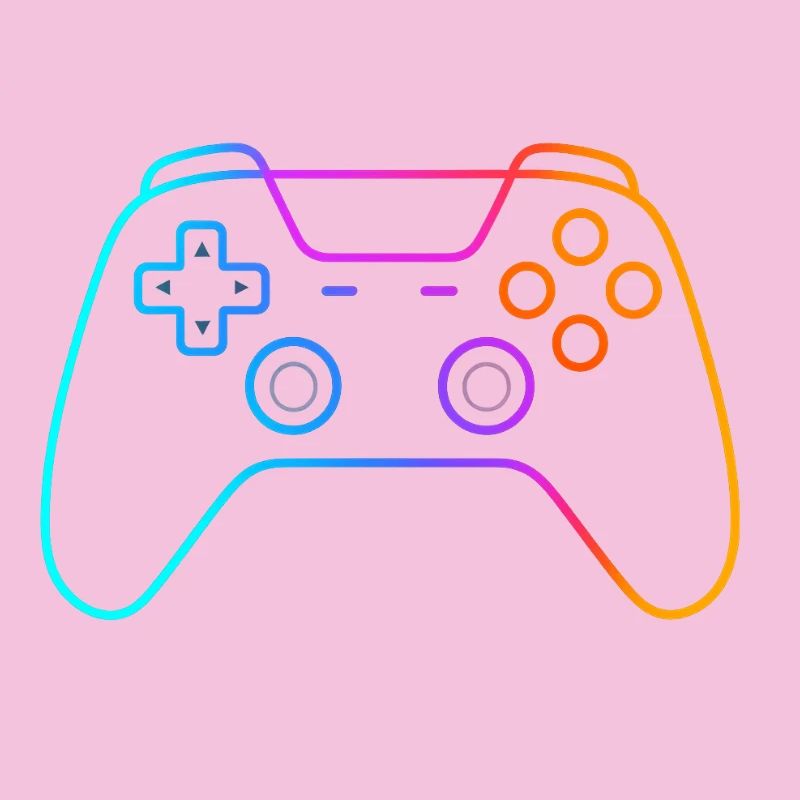 Neon Gamepad – Colorful Controller Motif