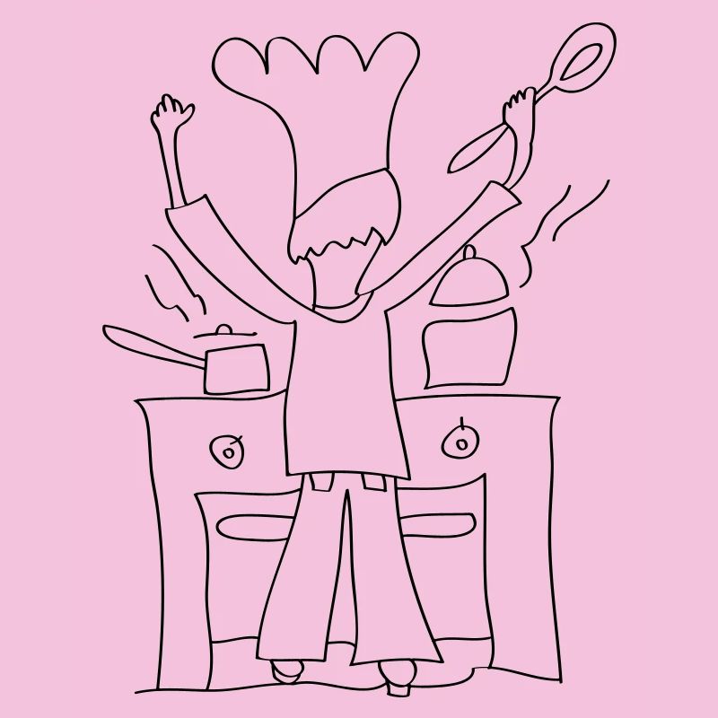 Papa’s Cooking Line Art – Funny Kitchen Gift