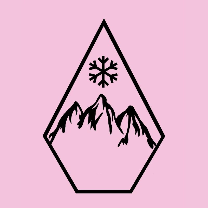 Ski Snowboard Snowflake Diamond