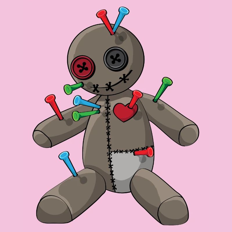 Phasmophobia Voodoo Puppe mit bunte Nadeln
