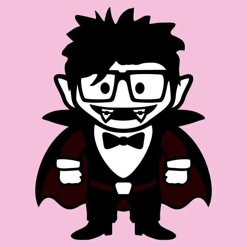 Funny Nerd Vampire with Glasses and Bow Tie
