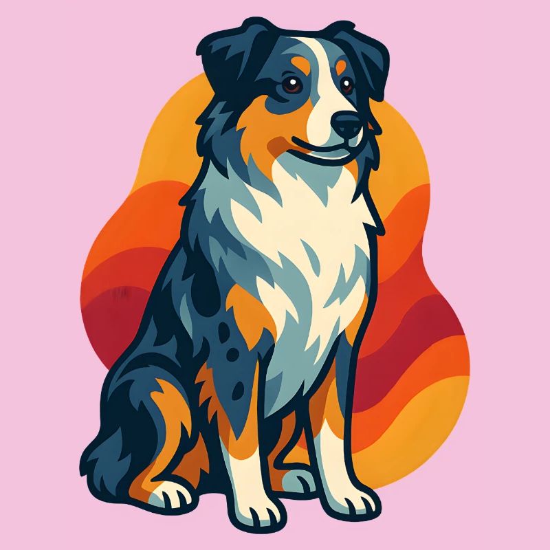 Sunset Australian Shepherd Dog