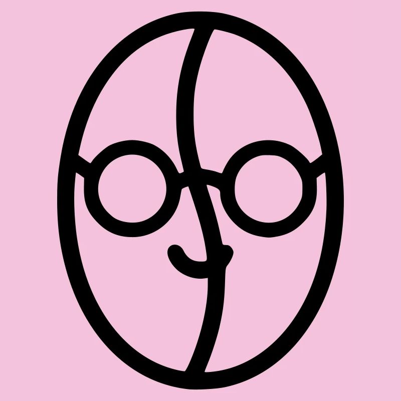 Kaffee-Liebe: Kaffeebohne mit Brille