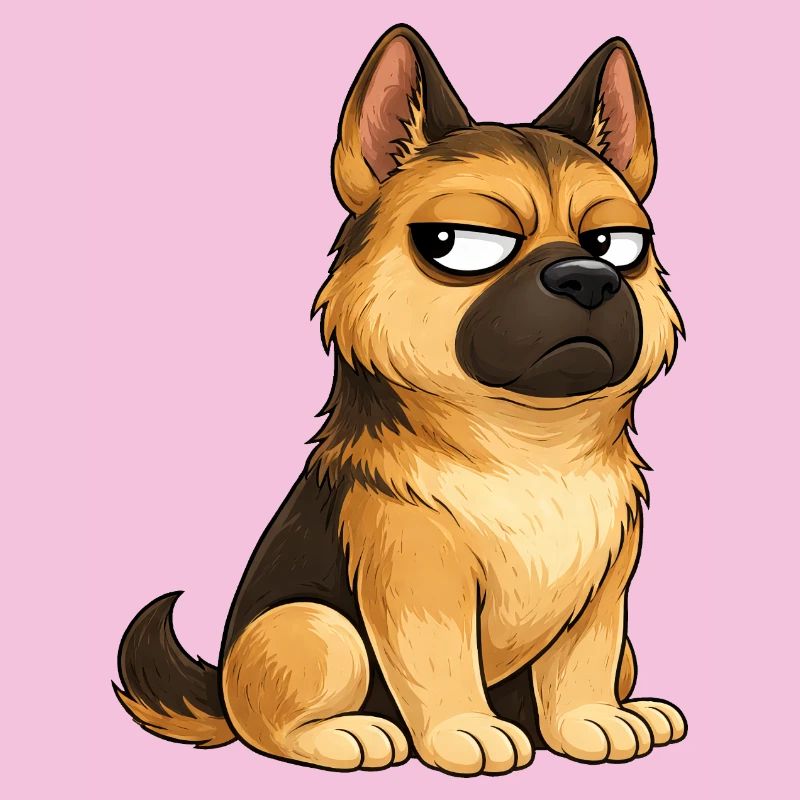 Cooler Hund Deutscher Schäferhund Skeptisch