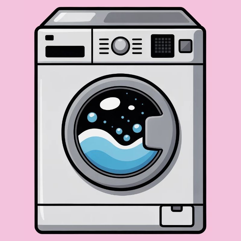 Washing Machine Comic Cute Kawaii