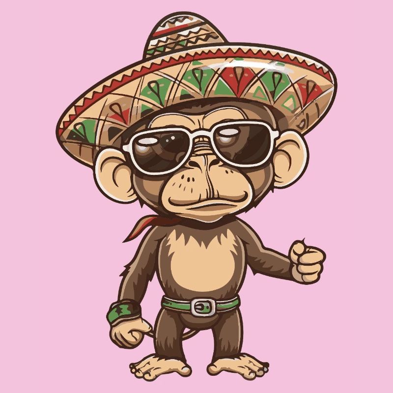 Affe Comic Lustig Sombrero
