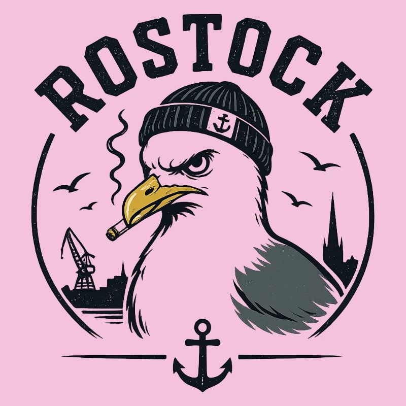 Rostock Möwe mit Pfeife