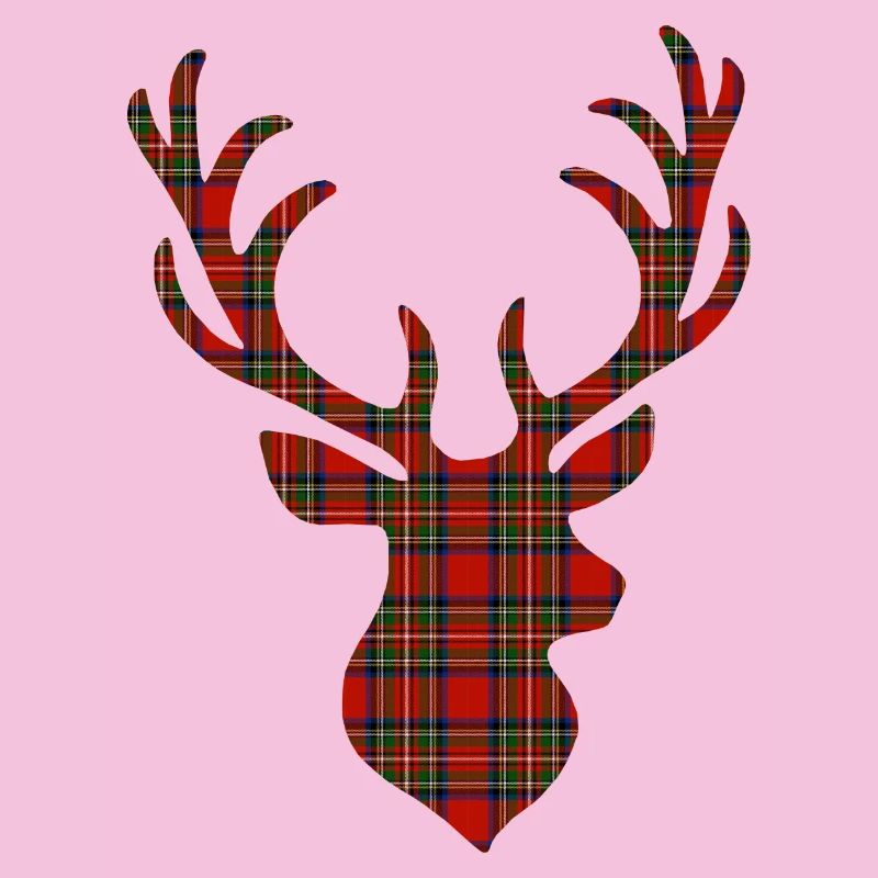 Rot-Tartan-Hirsch
